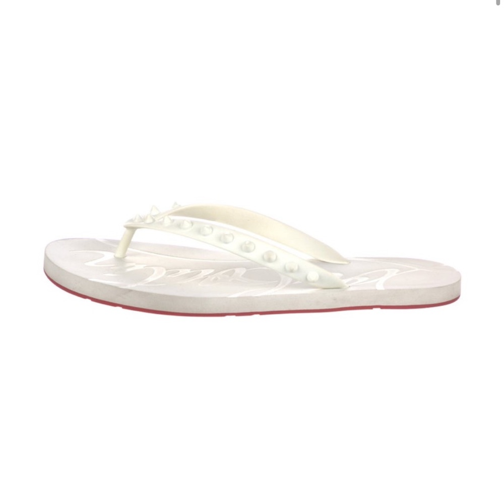 Christian Louboutin Loubi Flip Donna Spiked Rubber Flip Flops